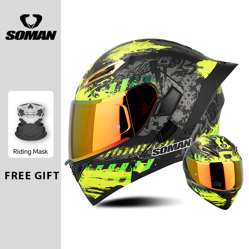 خوذة دراجة نارية للرجال معتمدة - مراجعة Modular Flip Up Motorcycle Helmet Dot Approved وسعره
