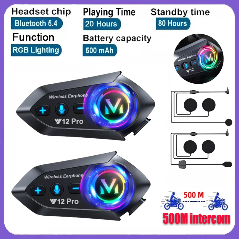 سماعة رأس للدراجات النارية Y20 - مراجعة Universal Motorcycle Helmet Intercom Headset وسعره