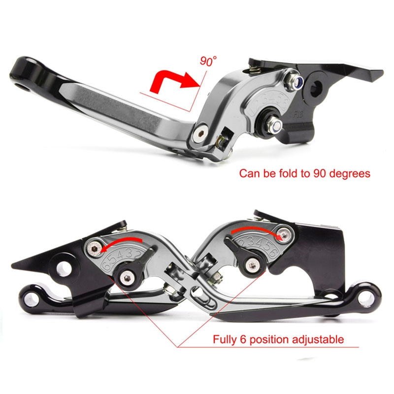 ذراع القابض والفرامل للدراجات  - مراجعة Cnc Aluminum Adjustable Brake Clutch Levers وسعره