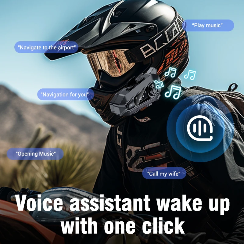 سماعة رأس بلوتوث 5.3 للدراجات  - مراجعة Universal Motorcycle Helmet Intercom Headset وسعره