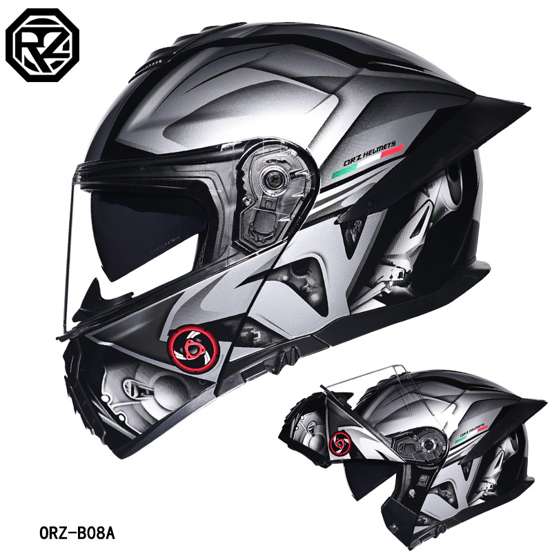 خوذة دراجة نارية من ORZ بواقي  - مراجعة Full Face Motorcycle Helmet With Bluetooth وسعره