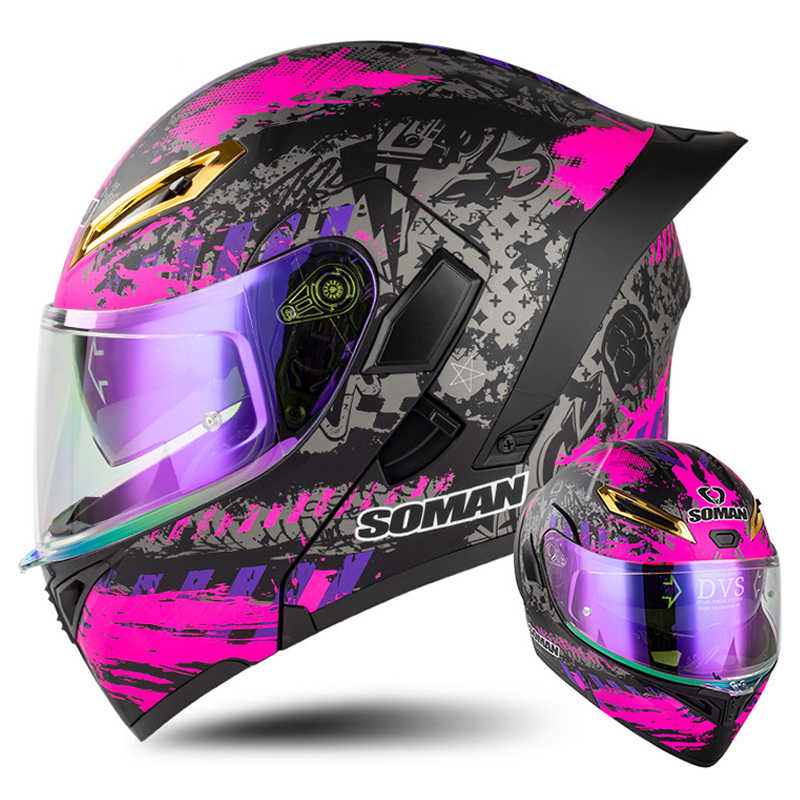 خوذة دراجة نارية معتمدة من نقط - مراجعة Full Face Motorcycle Helmet With Bluetooth وسعره