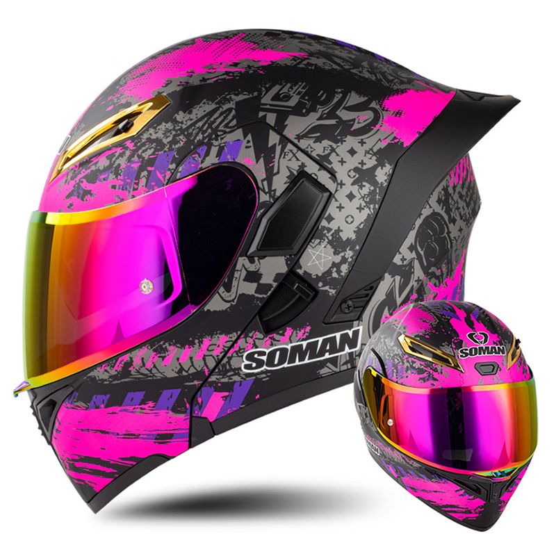 خوذة دراجة نارية معتمدة من نقط - مراجعة Full Face Motorcycle Helmet With Bluetooth وسعره