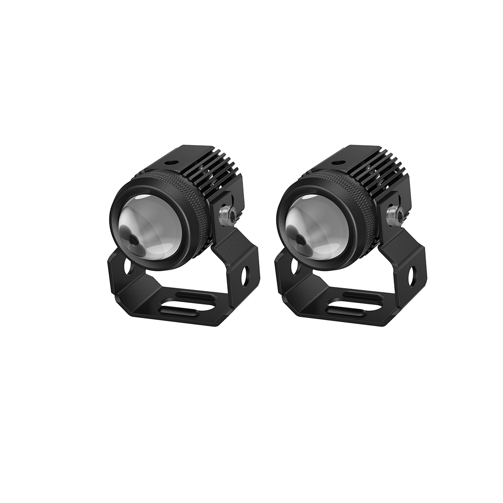 قطعتان من مصابيح الضباب الأمام - مراجعة Universal Motorcycle Led Headlight Projector وسعره