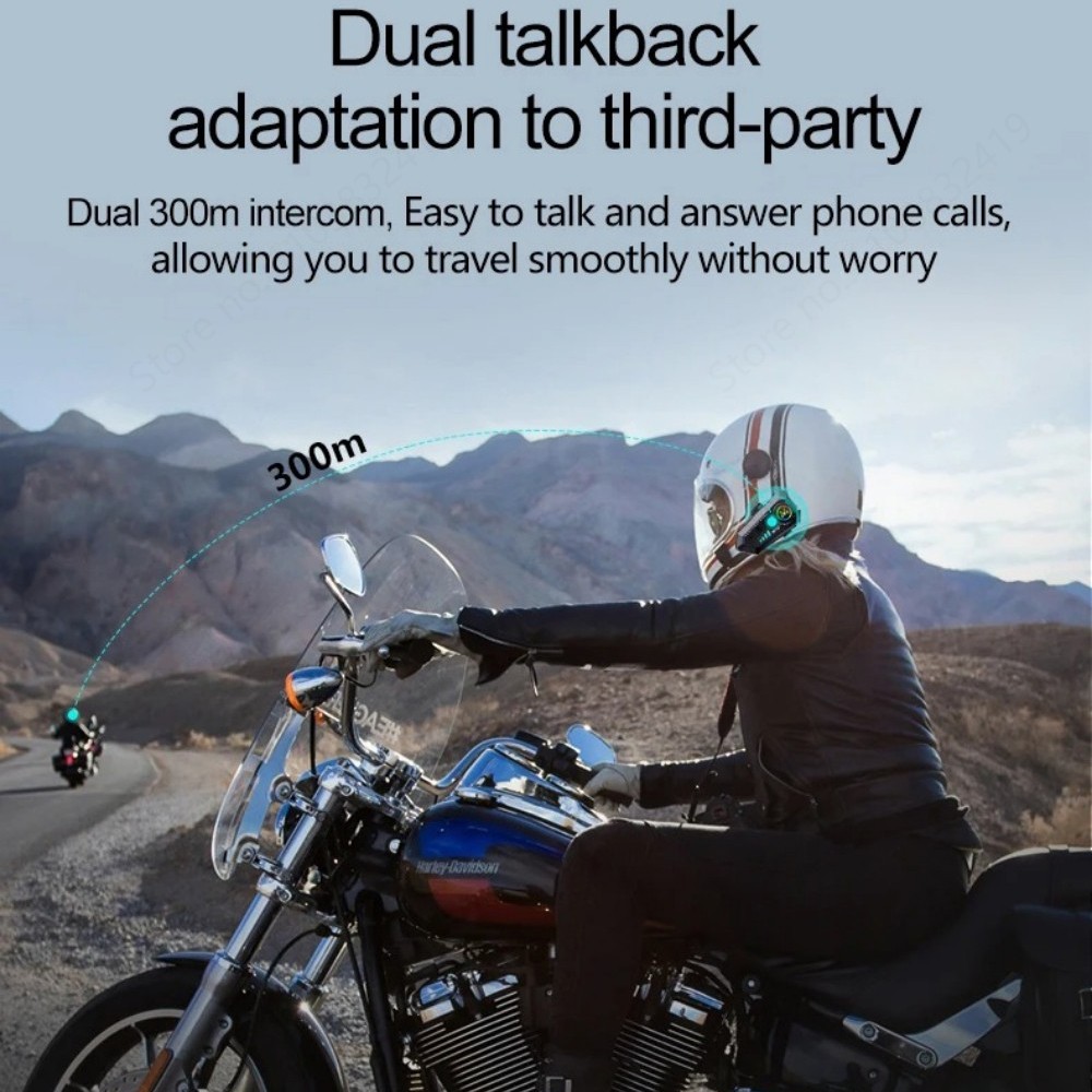 سماعة رأس لاسلكية جديدة للدراج - مراجعة Universal Motorcycle Helmet Intercom Headset وسعره