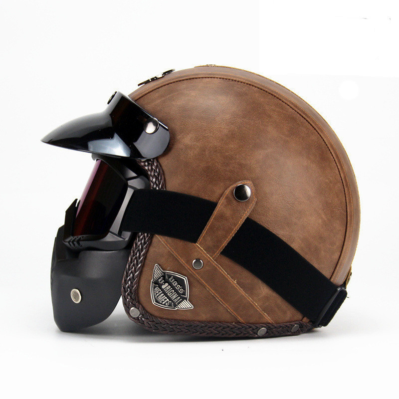 خوذات وصلت حديثًا خوذة مفتوحة  - مراجعة Vintage Open Face Retro Helmet وسعره