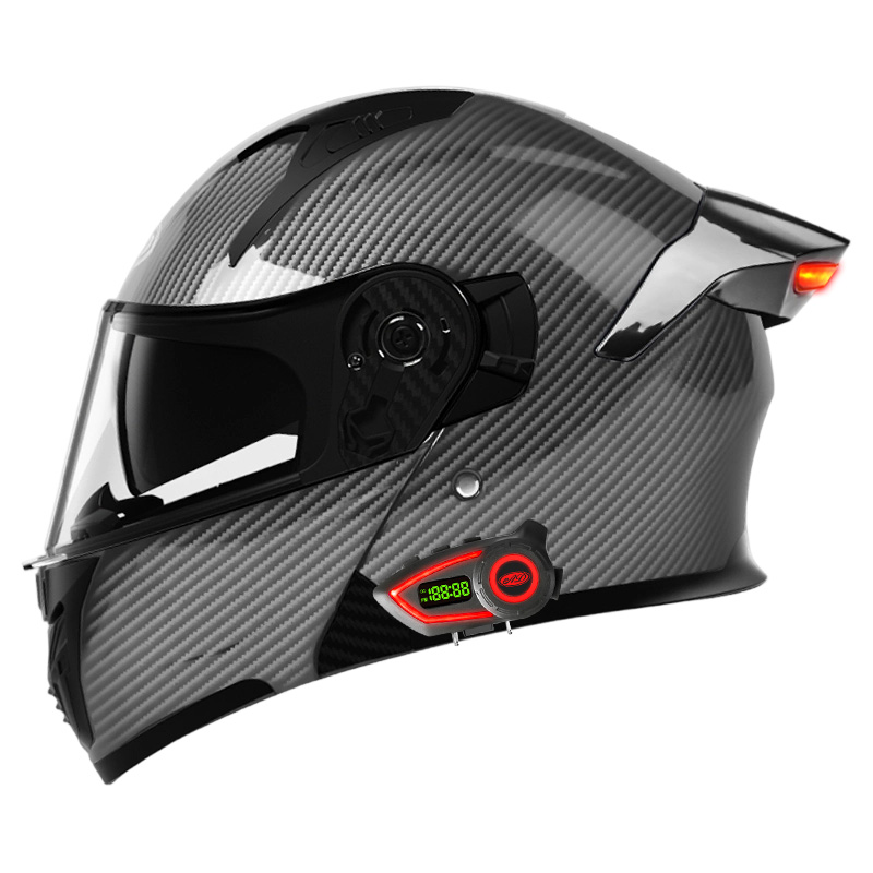 خوذات دراجات نارية من مادة ABS - مراجعة Full Face Motorcycle Helmet With Bluetooth وسعره