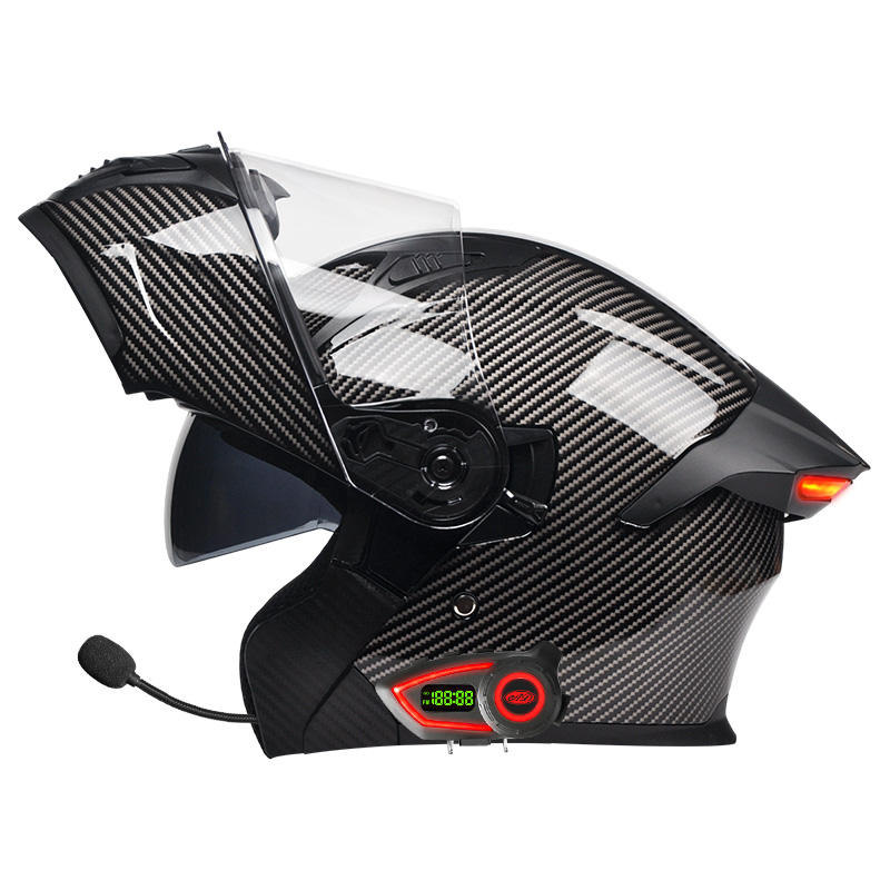 خوذات دراجات نارية من مادة ABS - مراجعة Full Face Motorcycle Helmet With Bluetooth وسعره