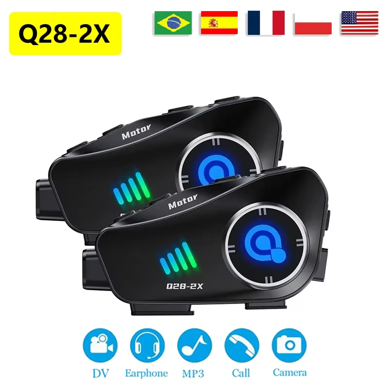 الجديد Q28-2X خوذة دراجة نارية - مراجعة Universal Motorcycle Helmet Intercom Headset وسعره