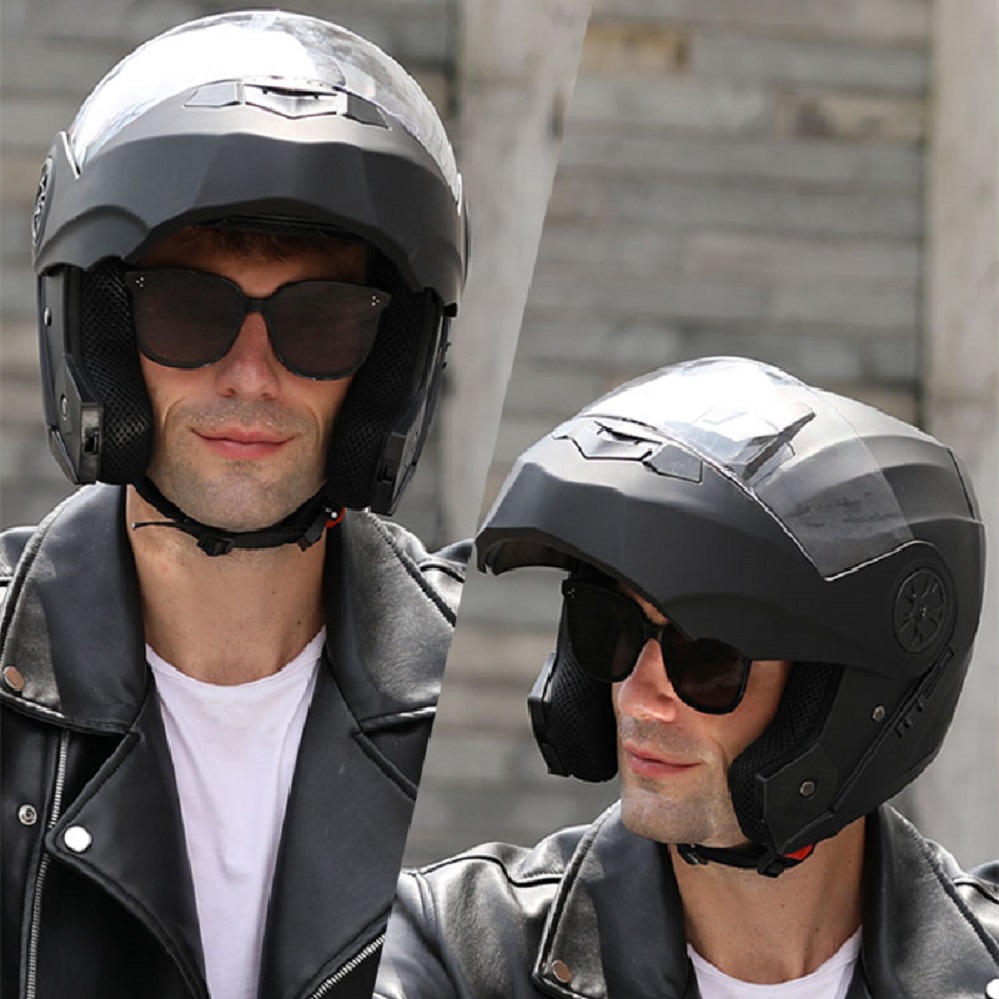 خوذة موتوكروس للدراجات النارية - مراجعة Full Face Motorcycle Helmet With Bluetooth وسعره